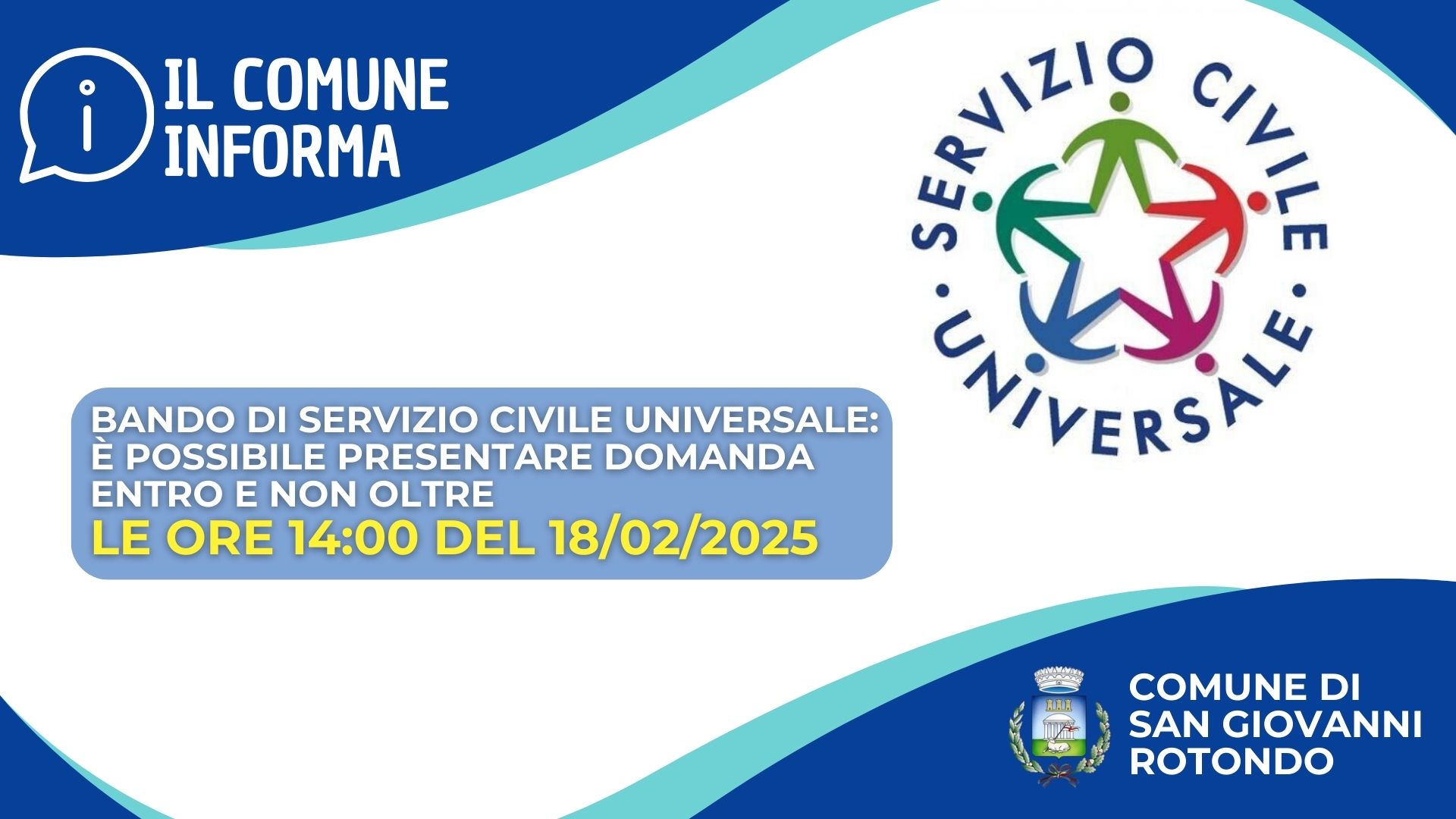 Bando per la selezione di operatori volontari di Servizio Civile Universale