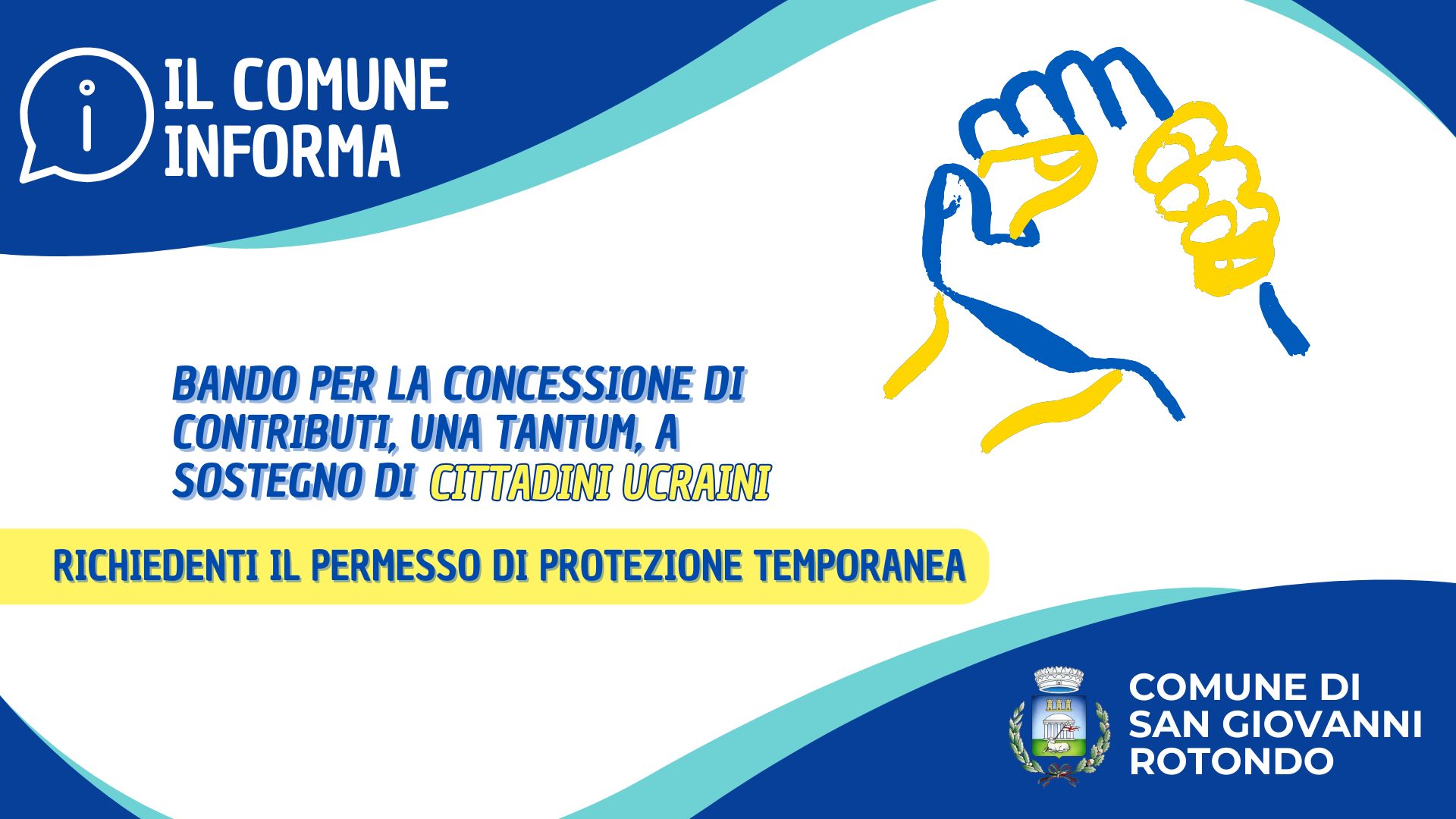 Bando per la concessione di contributi, una tantum, a favore di cittadini ucraini