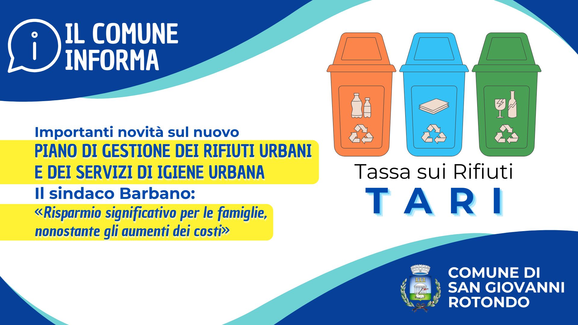 San Giovanni Rotondo, importanti novità sul nuovo Piano di Gestione dei Rifiuti Urbani e dei Servizi di Igiene Urbana