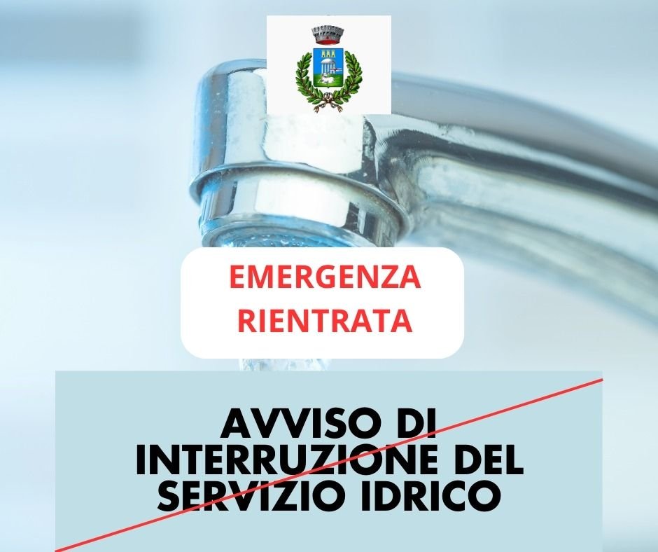 Aggiornamenti interruzione idrica