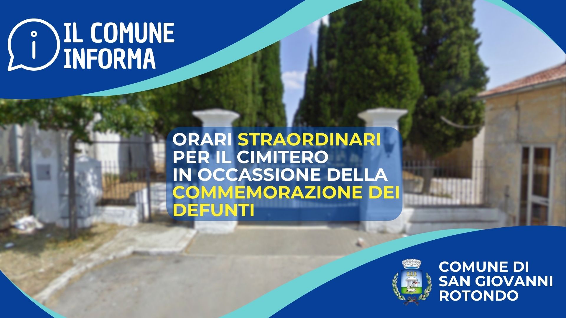 Prolungamento straordinario dell'orario di apertura del cimitero comunale 